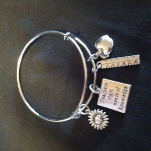 Teachers charm bracelet
